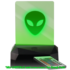 Your Text And Emoji Here - Alien - Custom & Personalized LED USB Rechargeable Edge Lit Sign