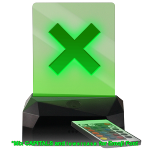Your Text And Emoji Here - Crossed Out - Custom & Personalized LED USB Rechargeable Edge Lit Sign