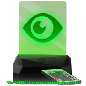 Your Text And Emoji Here - Eye - Custom & Personalized LED USB Rechargeable Edge Lit Sign